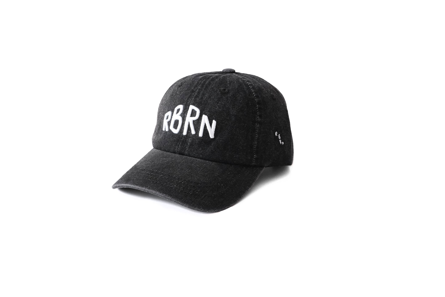 6 panels black denim cap