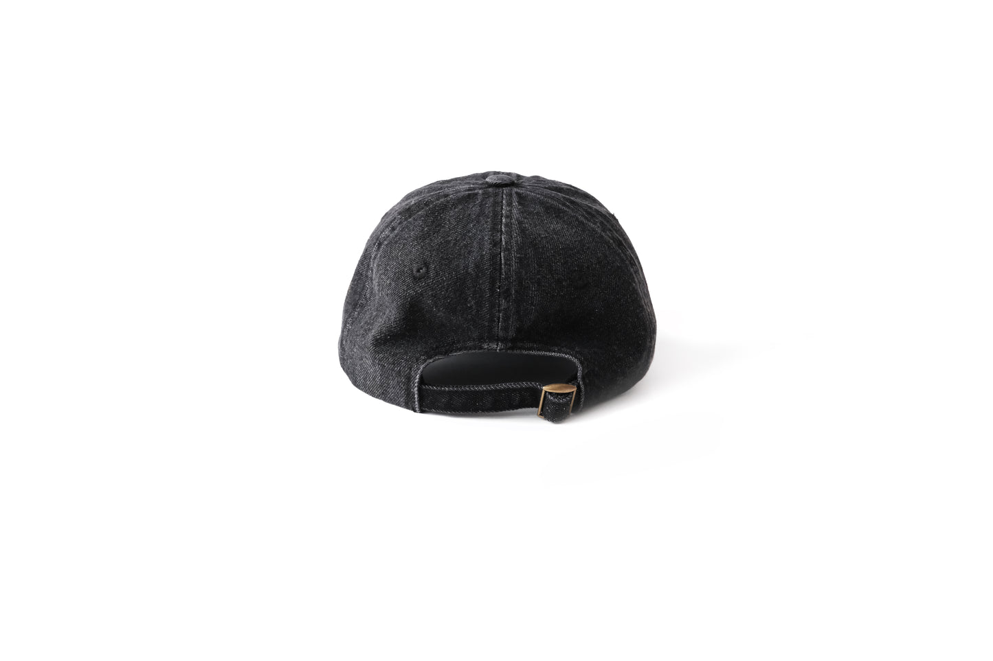 6 panels black denim cap