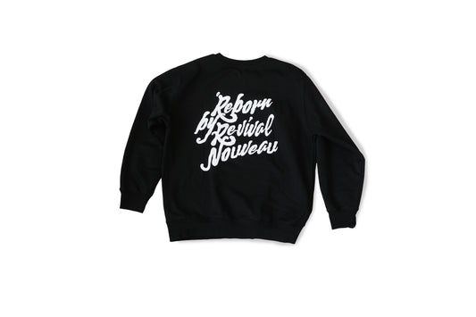 Reborn crew neck Black  *pre-order